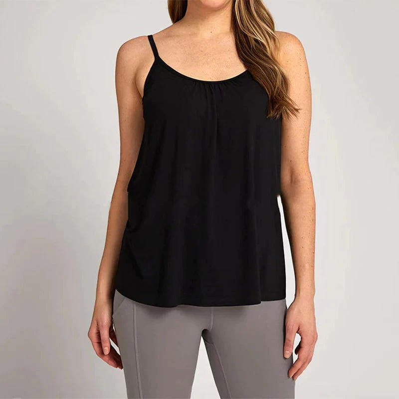 (🎁2025-Christmas Hot Sale🎁)Loose-fitting Tank Top With Built-in Bra