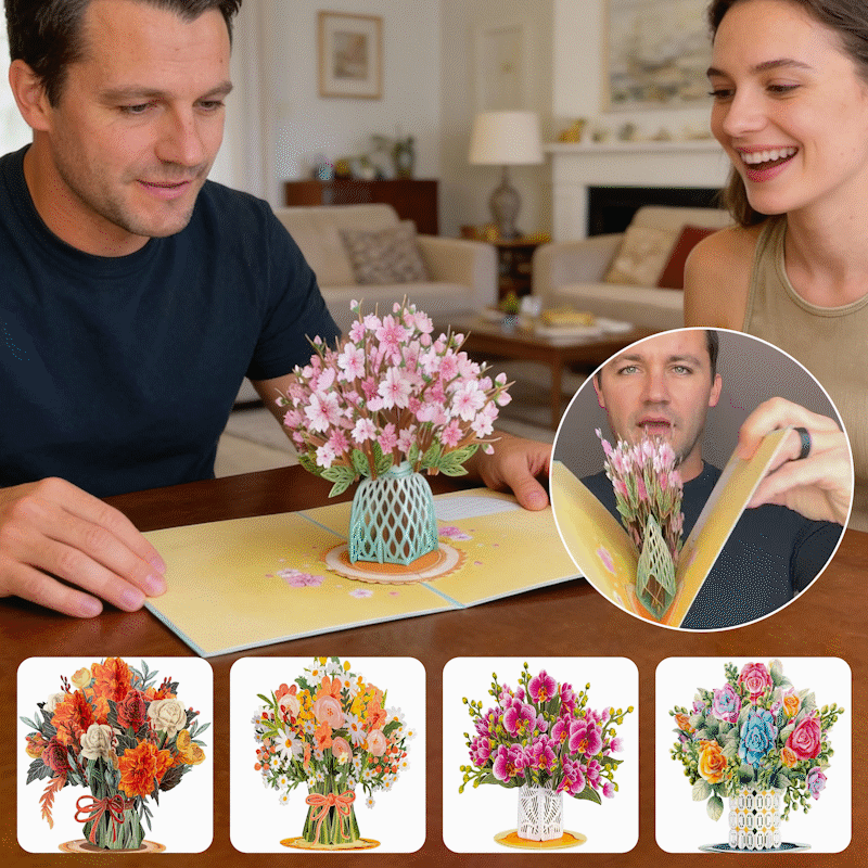 🌸3D Flower Bouquet Pop Up Card