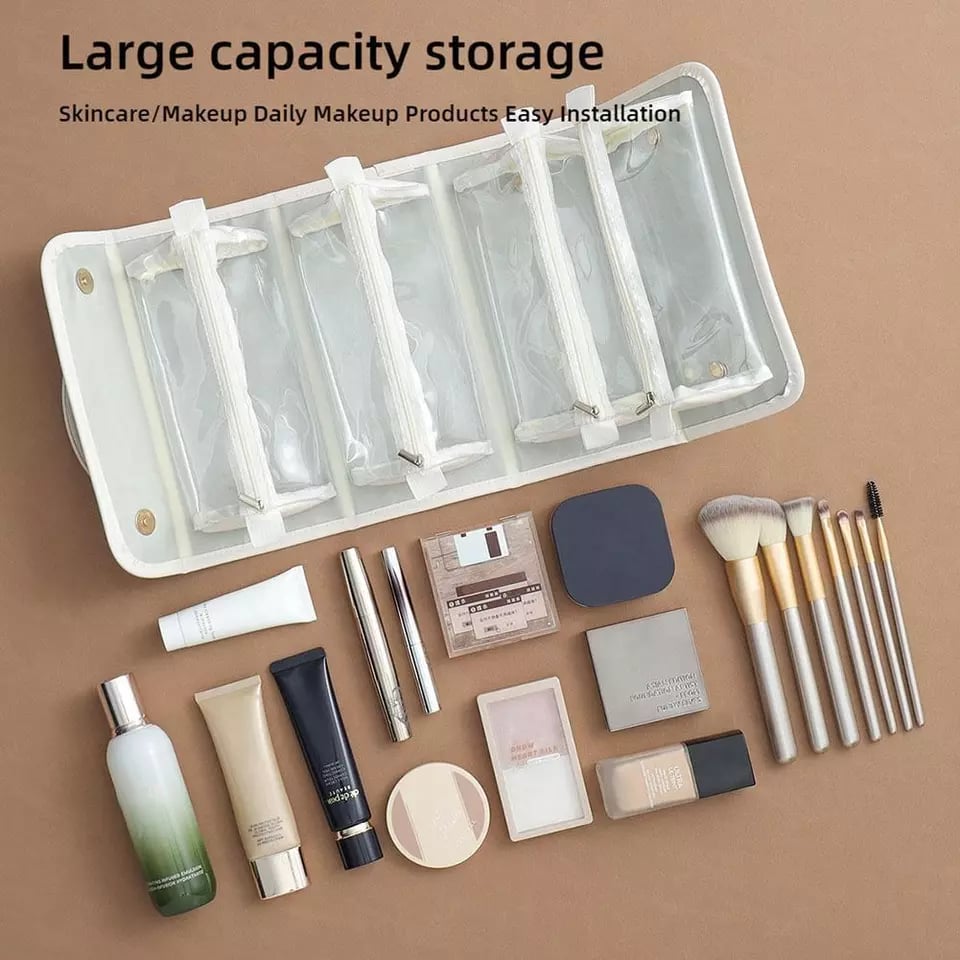TO DAY 49% OFF Leather Waterproof Cosmetic Bag
