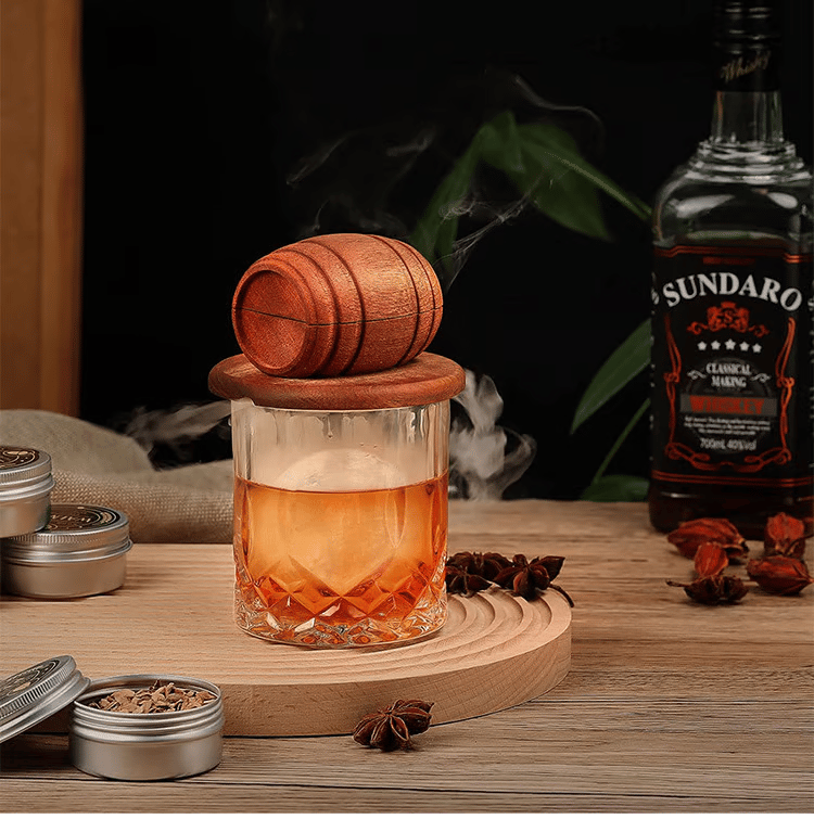 Wooden barrel smoking