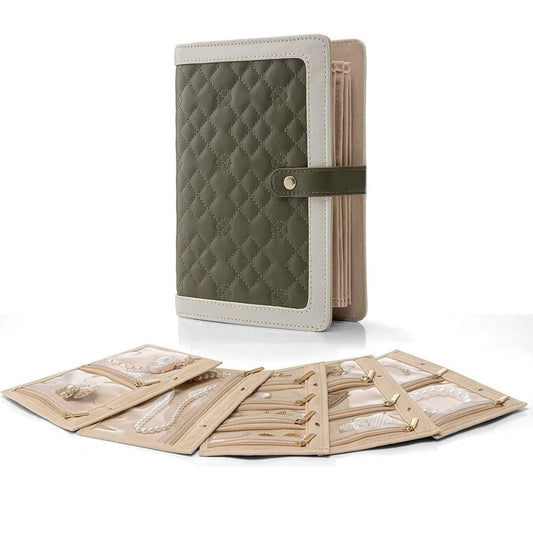 JewelBook - Portable Leather Jewelry Storage Book