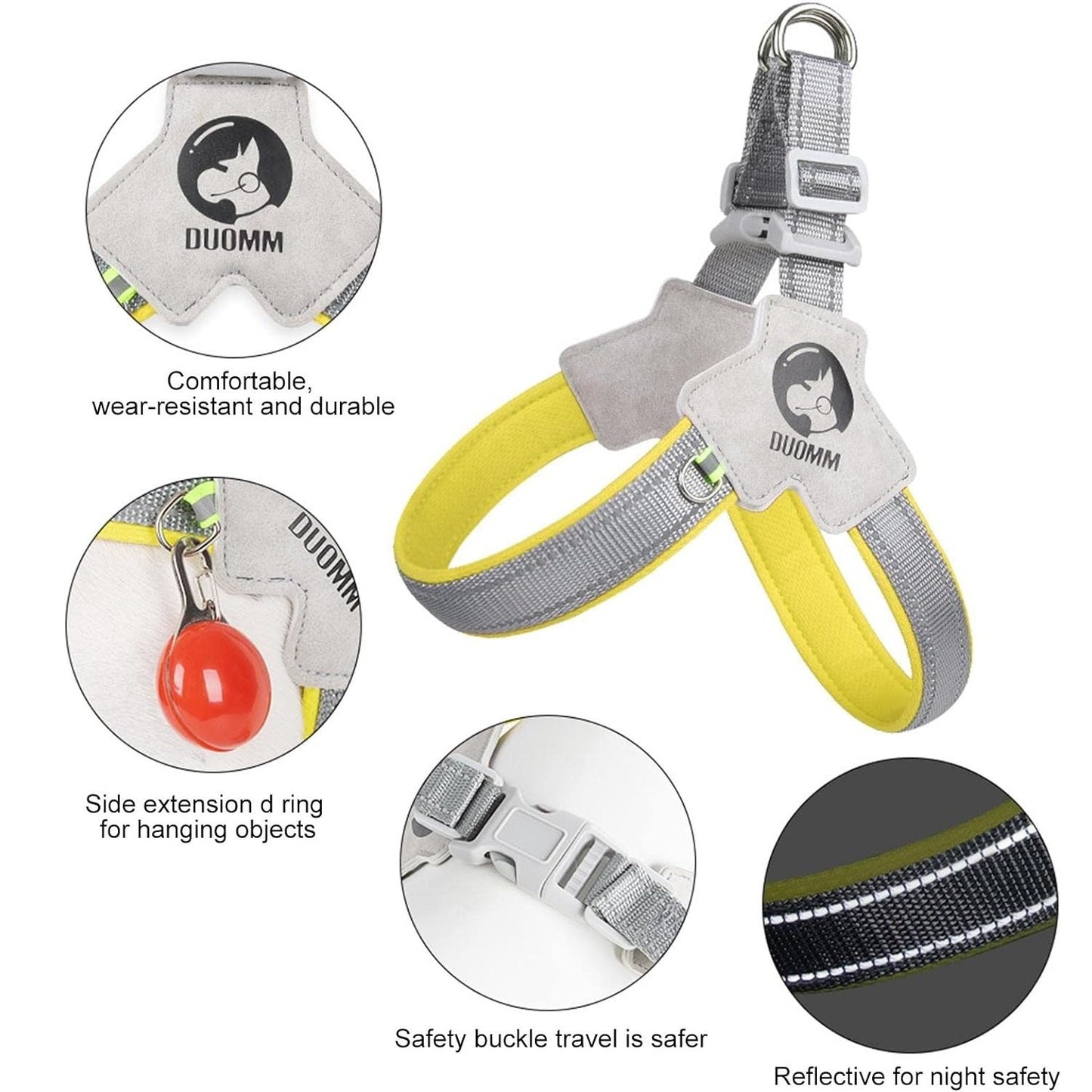 Mesh Fabric Reflective Dog Vest-Buy and get a free rope