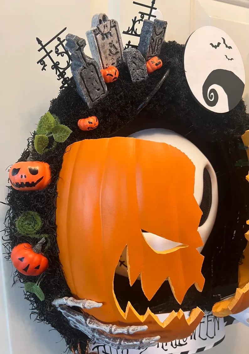 ⏰💀Nightmare Pumpkin Wreath🎃