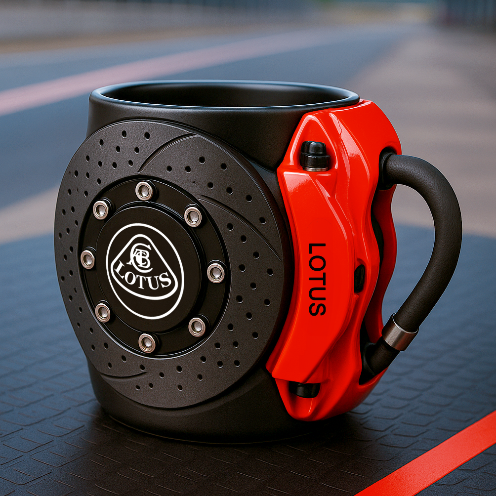🏎️the coolest brake caliper mug with a car logos