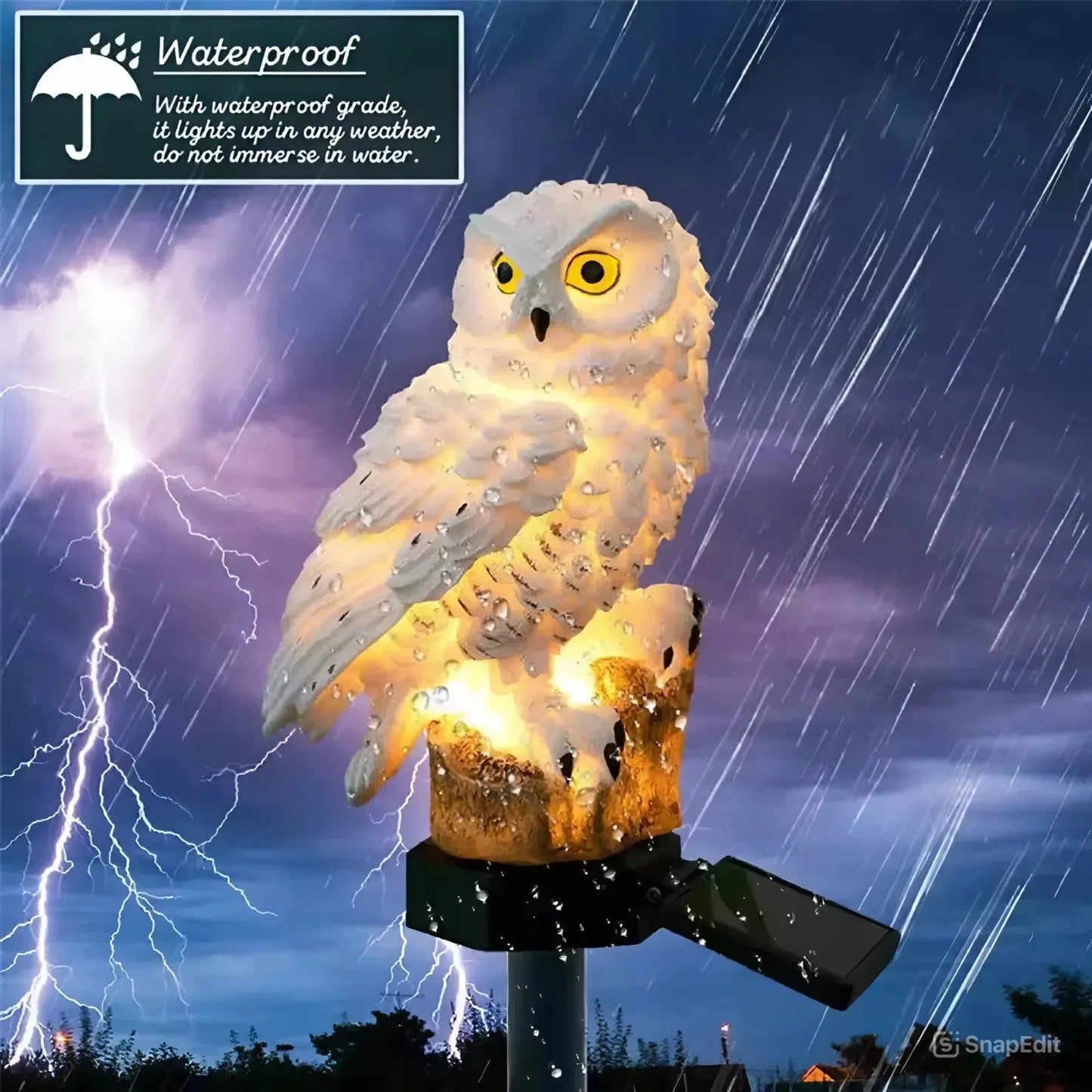 🔥 Limited-Time Offer 🔥 Waterproof Solar Owl Light