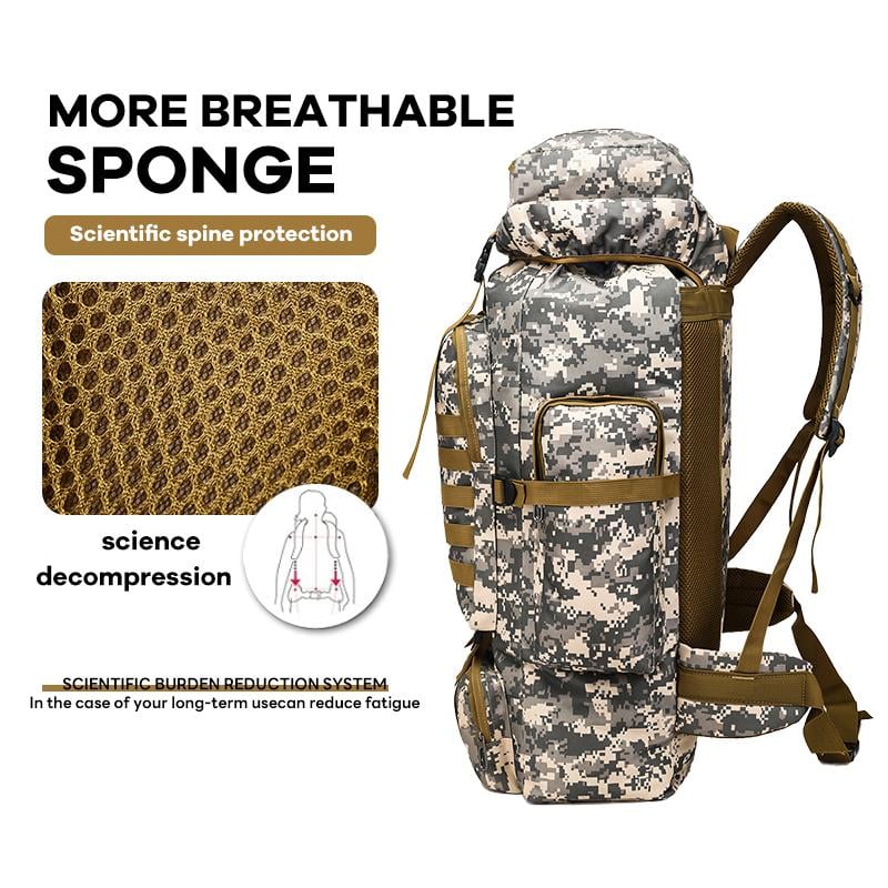 Prepper Bags, 80L Big Forest Bugout Bags, 600D Oxford Fabric Go Bag