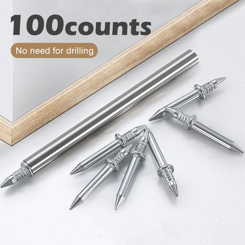 🔥100/200 Counts Double-Headed Skirting Thread Seamless Nail Non Marking