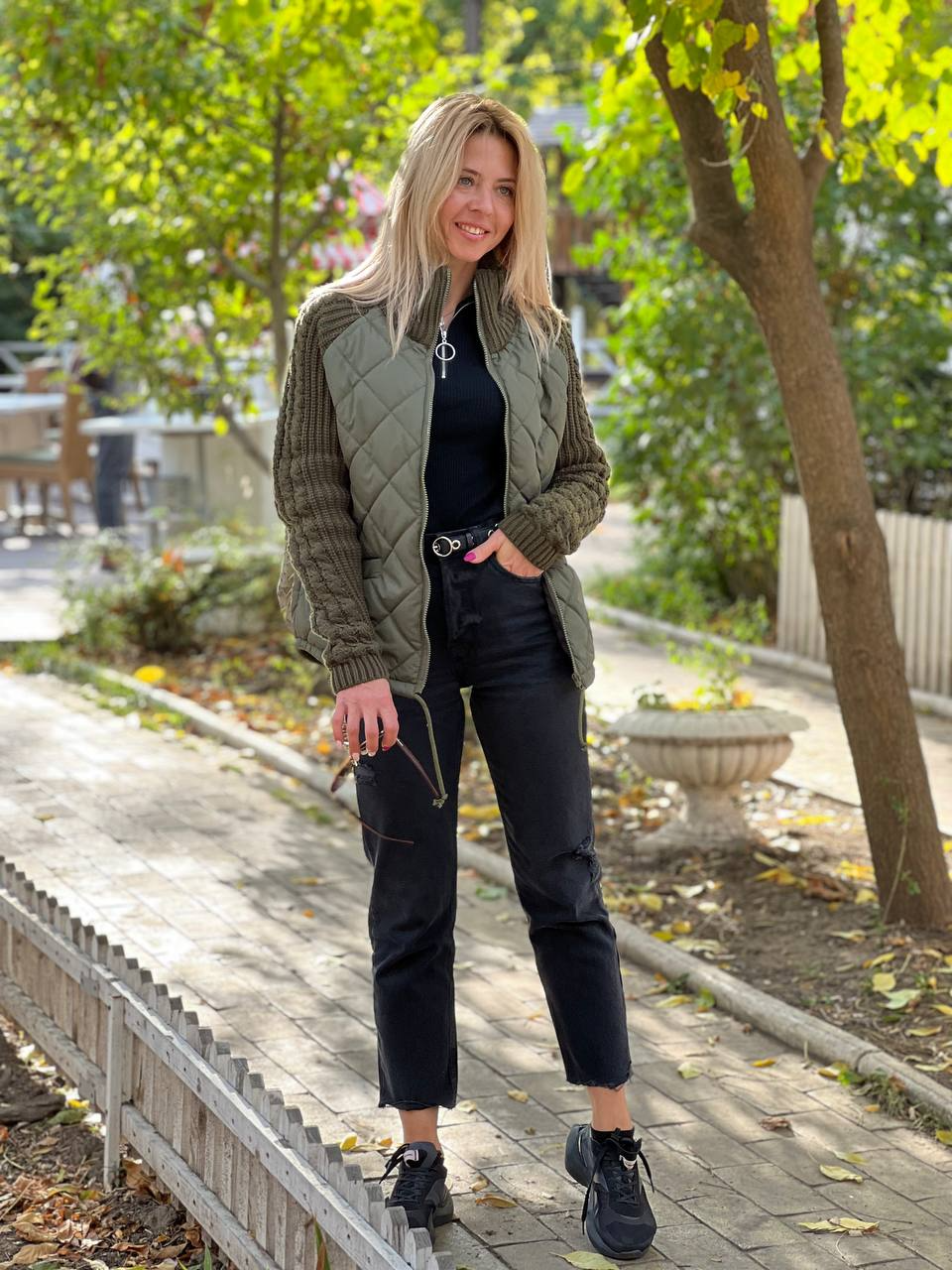 Women's Knitted Patchwork Jacket