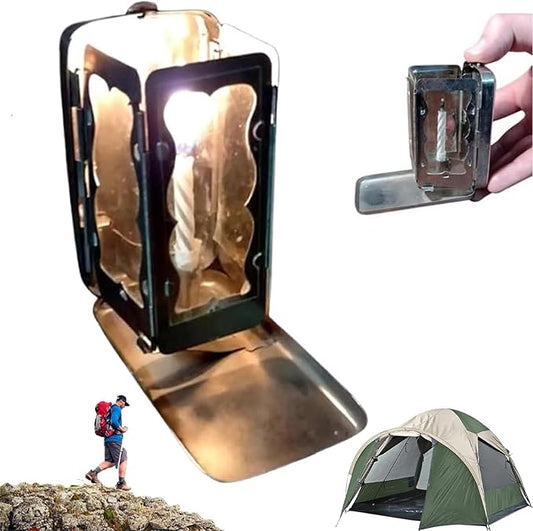 Folding pocket candle lantern