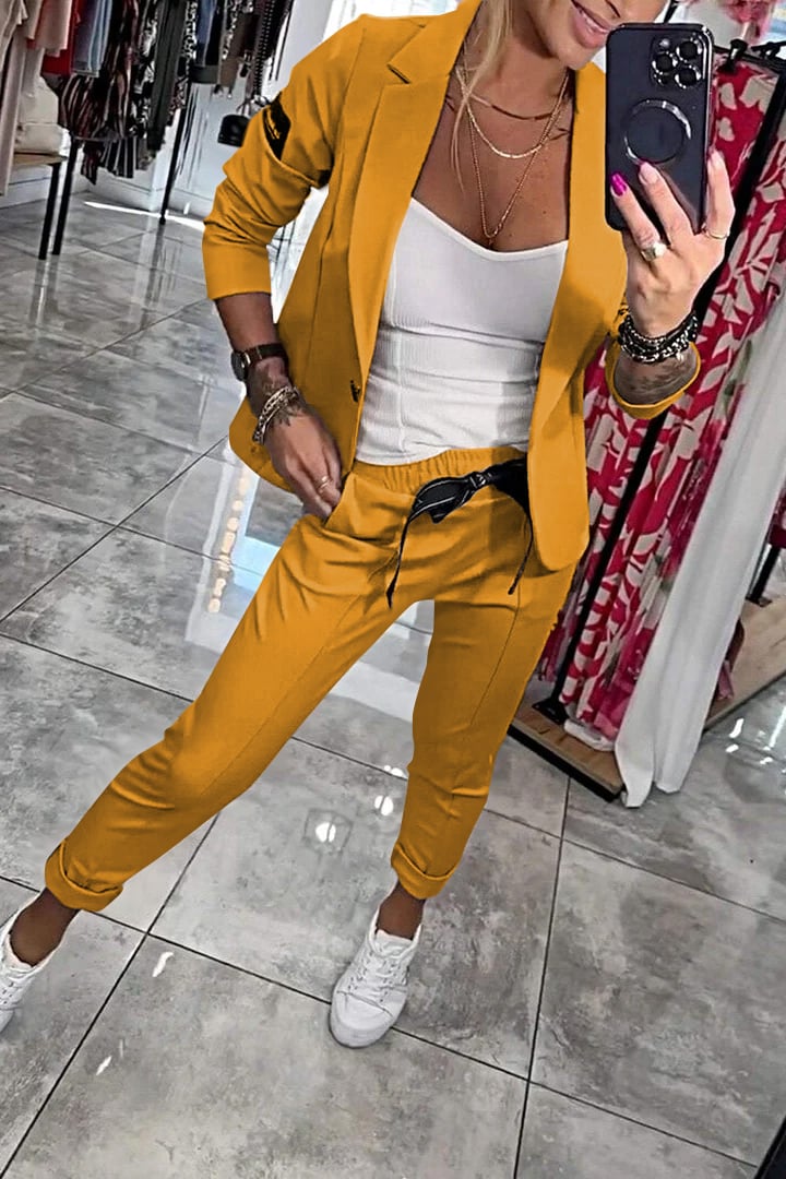 Women's Top Jacket & Elastic Pants Two-piece Set✨Buy 2 Sets Free Shipping