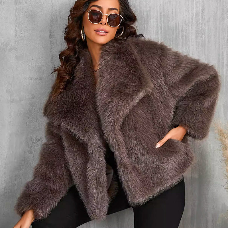 💖LAST DAY SALE 50% OFF!!⏳50K+ SOLD! 🎁✨Women's Luxury Fluffy Short Coat