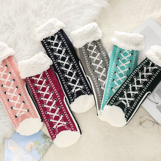 Super hot 🔥ultra-thick cashmere slipper home socks 🧦