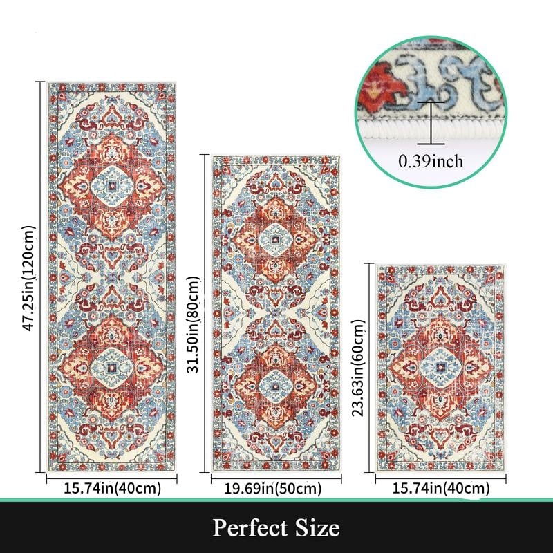 💖Boho Washable Kitchen Rugs - Non-Slip Kitchen Rugs