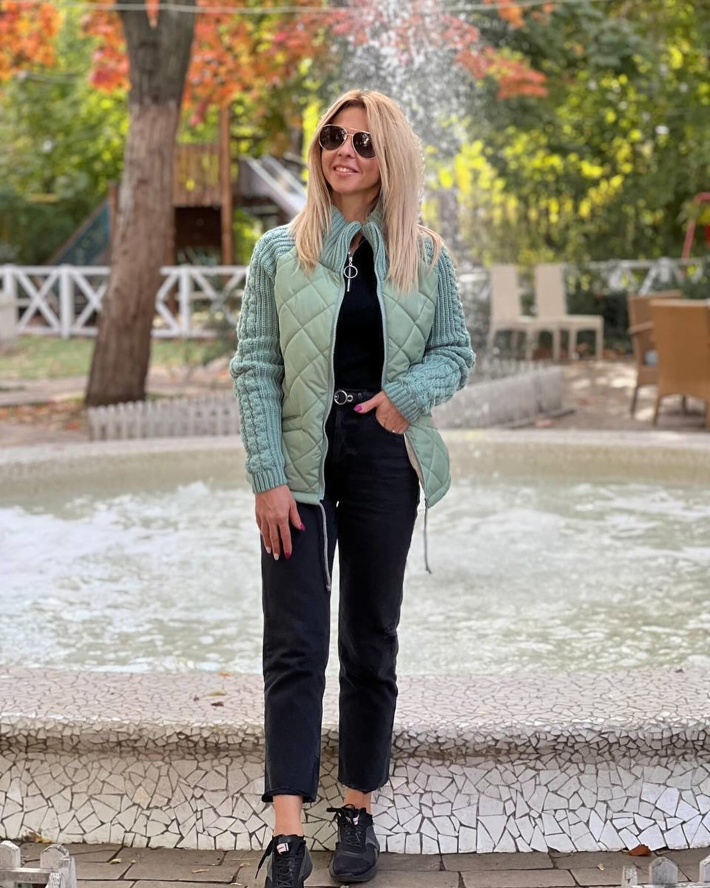 Women's Knitted Patchwork Jacket