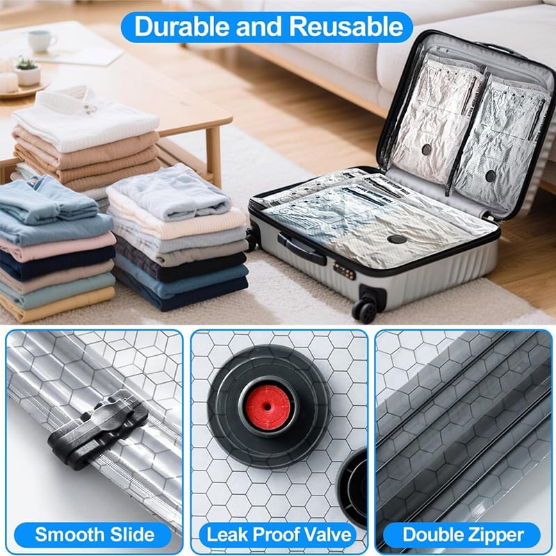 🔥 Last Day of Discounts — Cordless Travel Vacuum Storage Bag Set