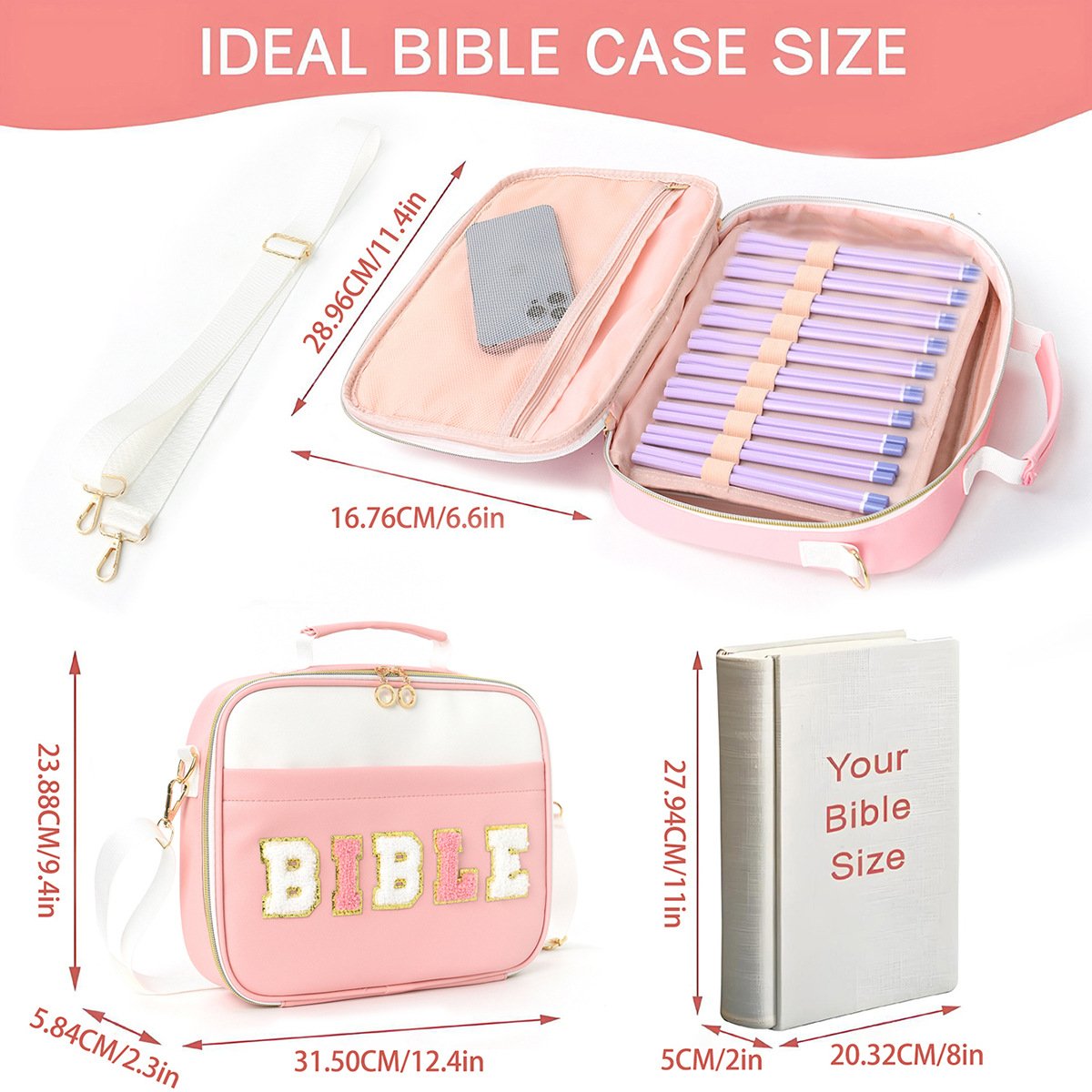 Pretty Bible Bag for Women - Ideal for Church & Gifting!