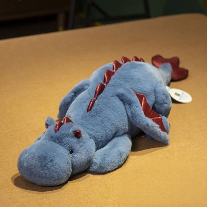 Dinosaur Pillow Large-Blue