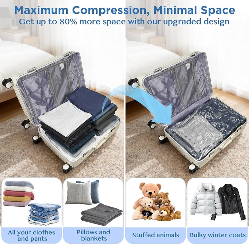 🔥 Last Day of Discounts — Cordless Travel Vacuum Storage Bag Set