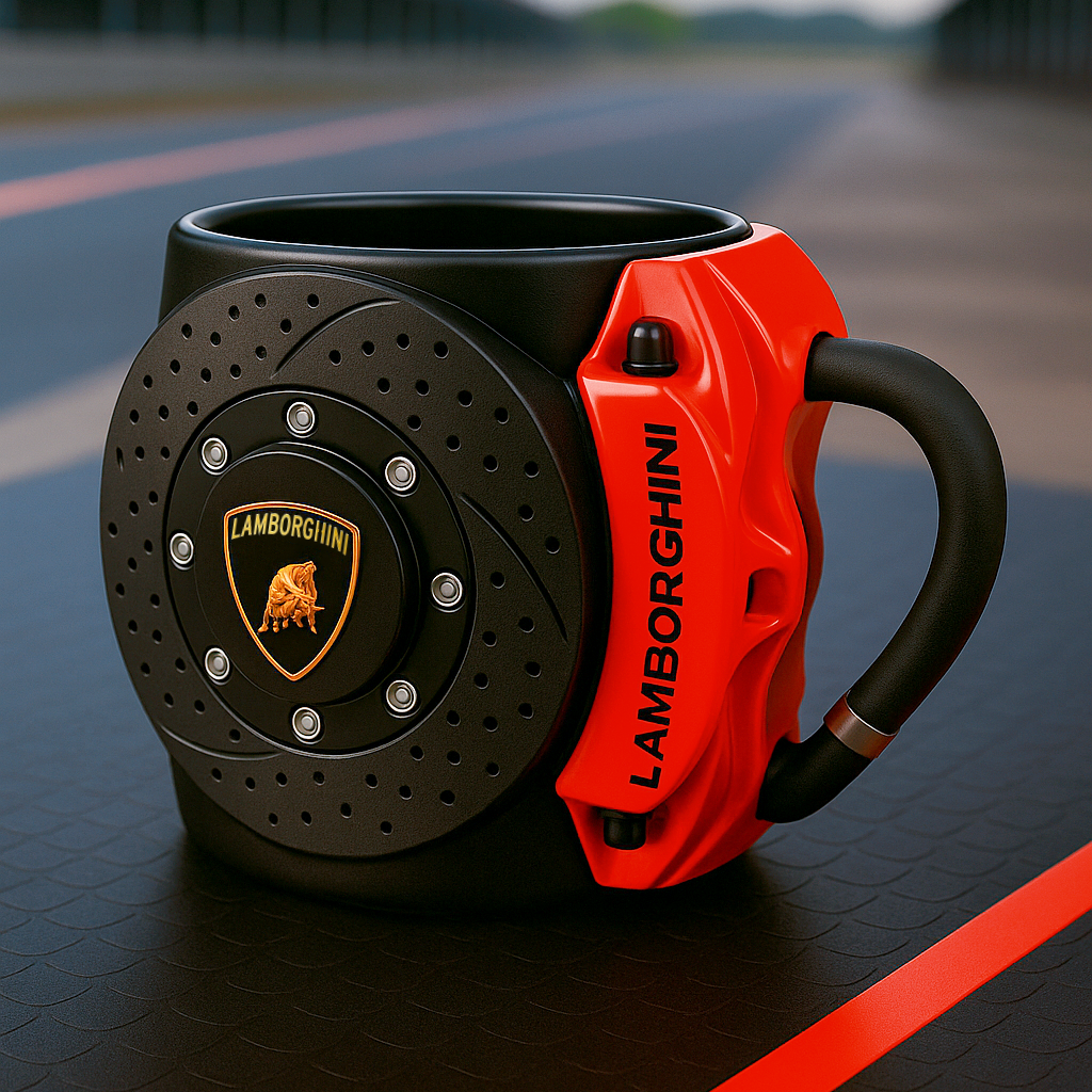 🏎️the coolest brake caliper mug with a car logos