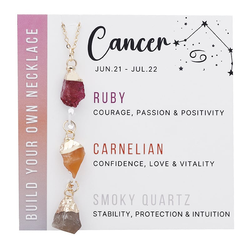12 Zodiac Birthstone Necklace