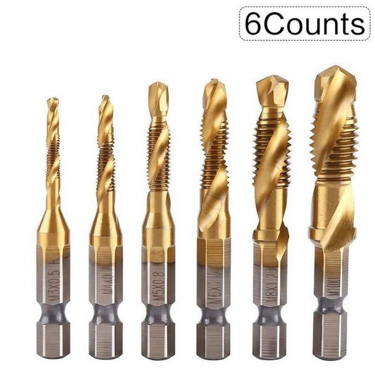 3 In 1 Spiral Tap Hex Shank Drill Bit Set