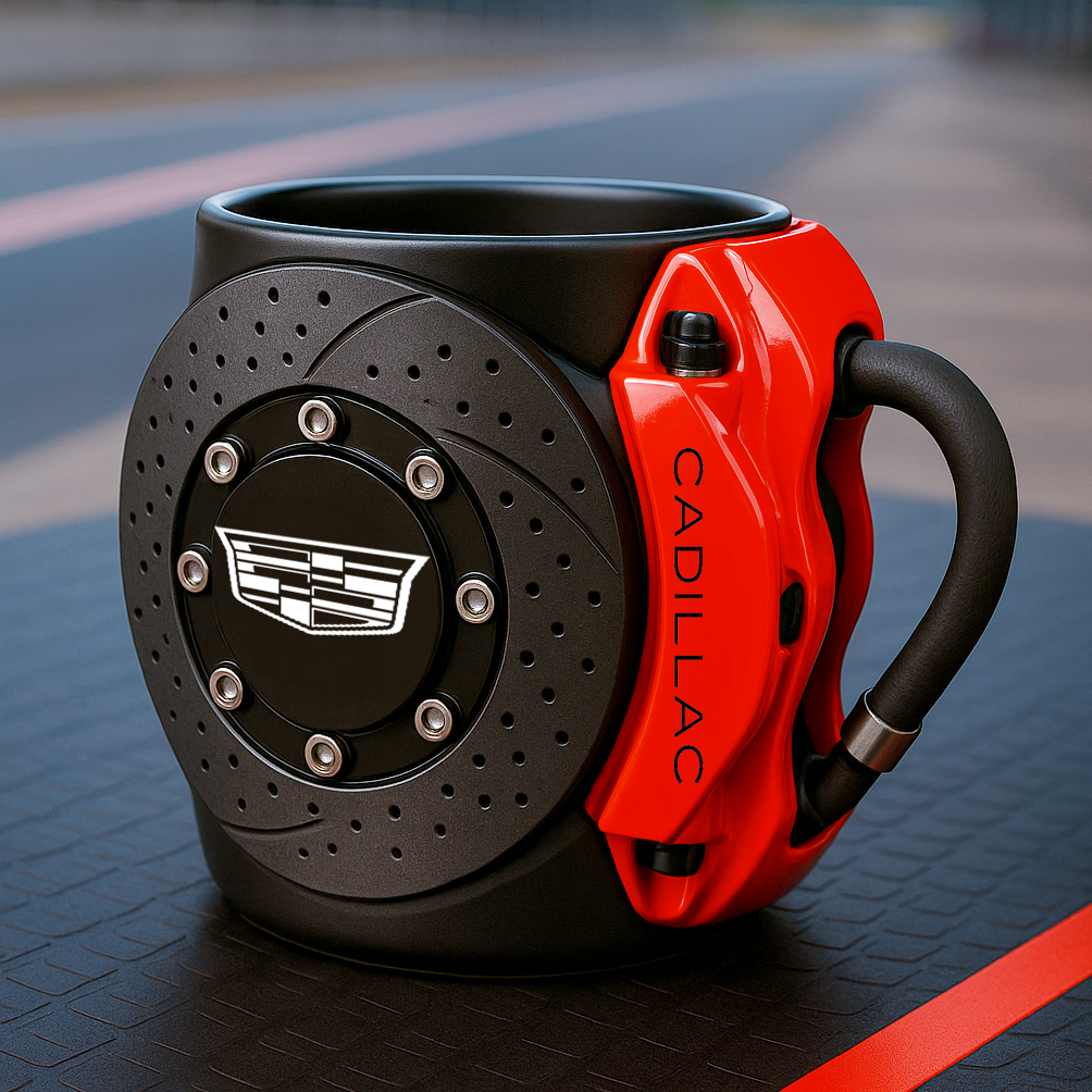 🏎️the coolest brake caliper mug with a car logos
