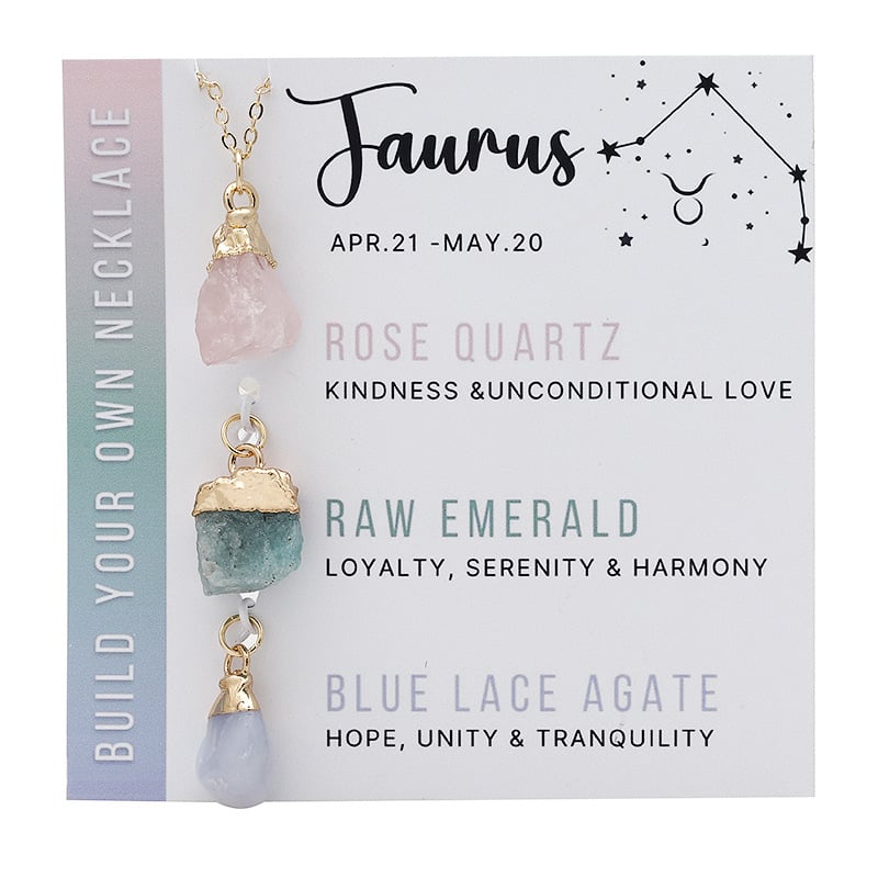 12 Zodiac Birthstone Necklace