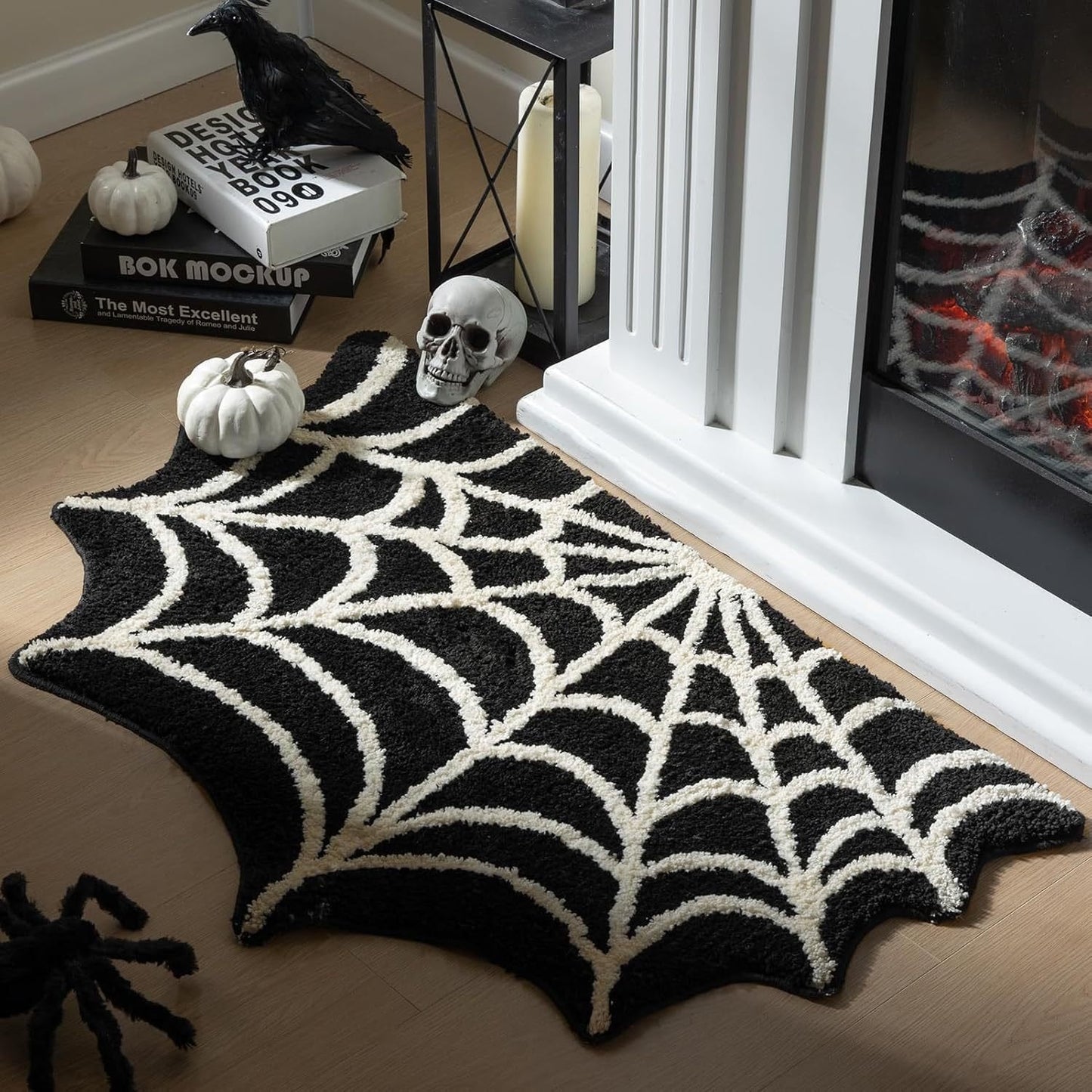🔥This week's hot sale🔥Halloween Spider Web Rug