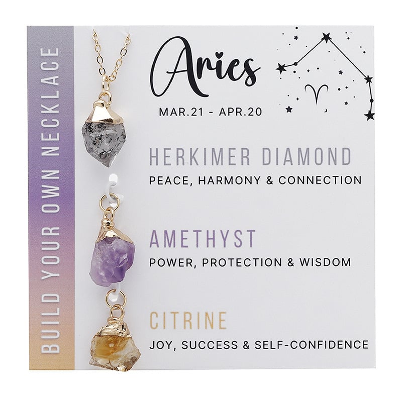 12 Zodiac Birthstone Necklace