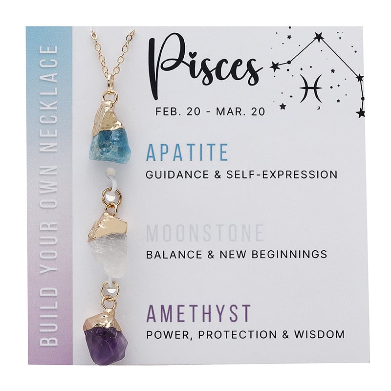 12 Zodiac Birthstone Necklace