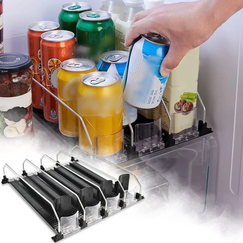 🥤Refrigerator storage rack with pop-out tray