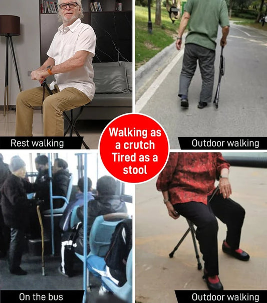 2025 New Design elderly crutch stool-Free shipping