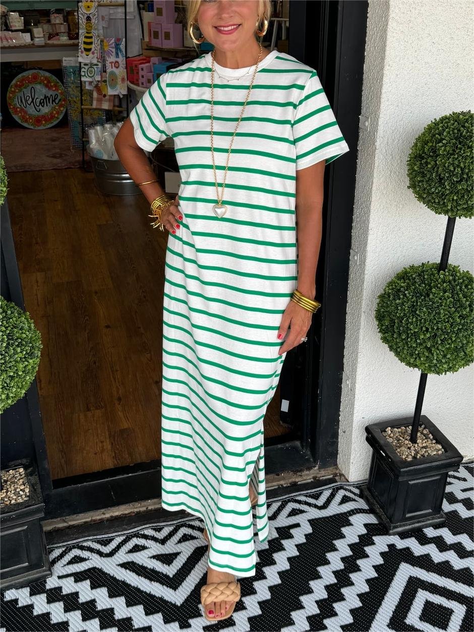 ✨Striped T-shirt for women with zakken
