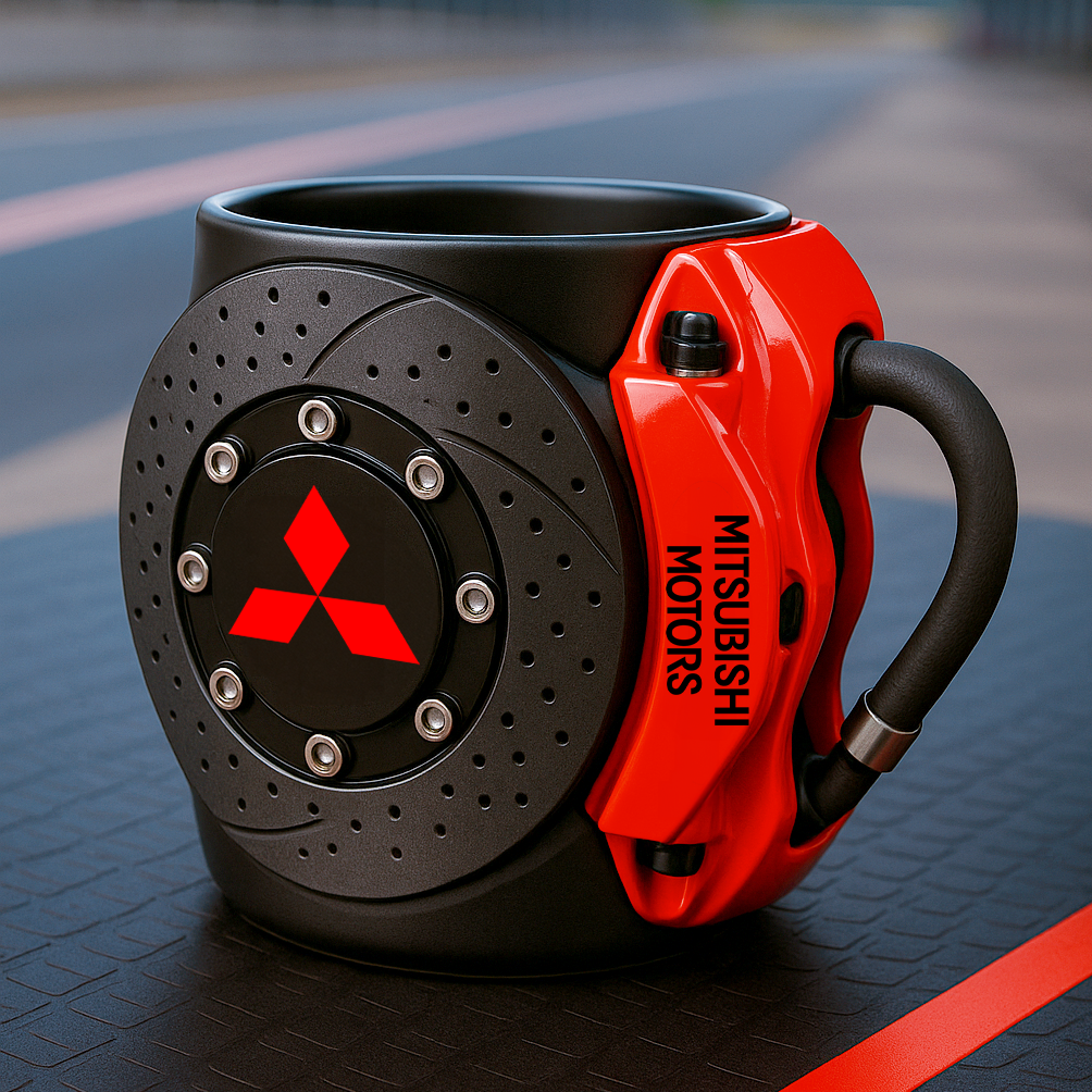 🏎️the coolest brake caliper mug with a car logos