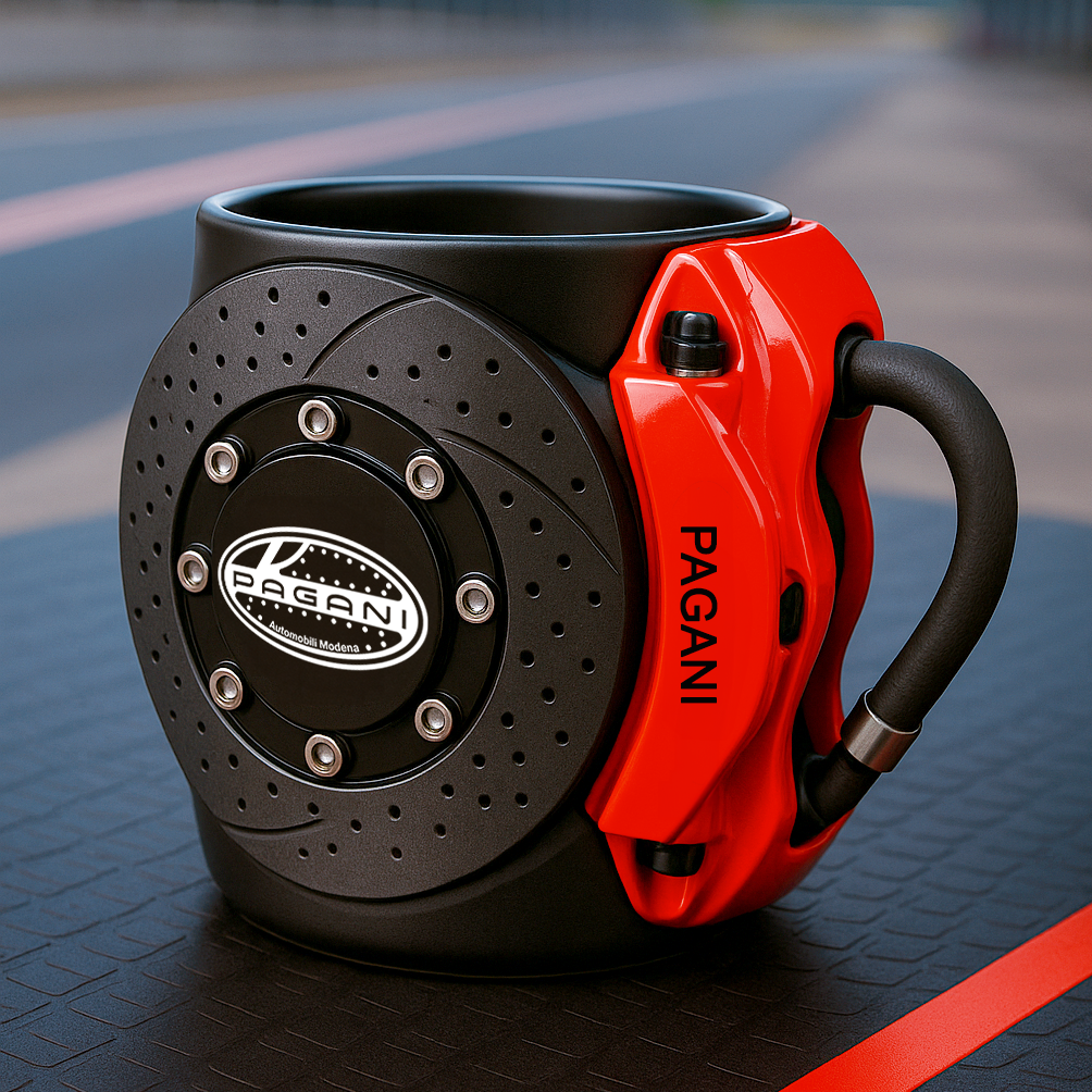 🏎️the coolest brake caliper mug with a car logos