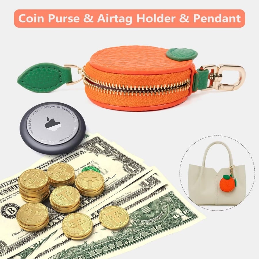 🍊Cute Fruit Coin Purse Bag Charm Airtag Accessories