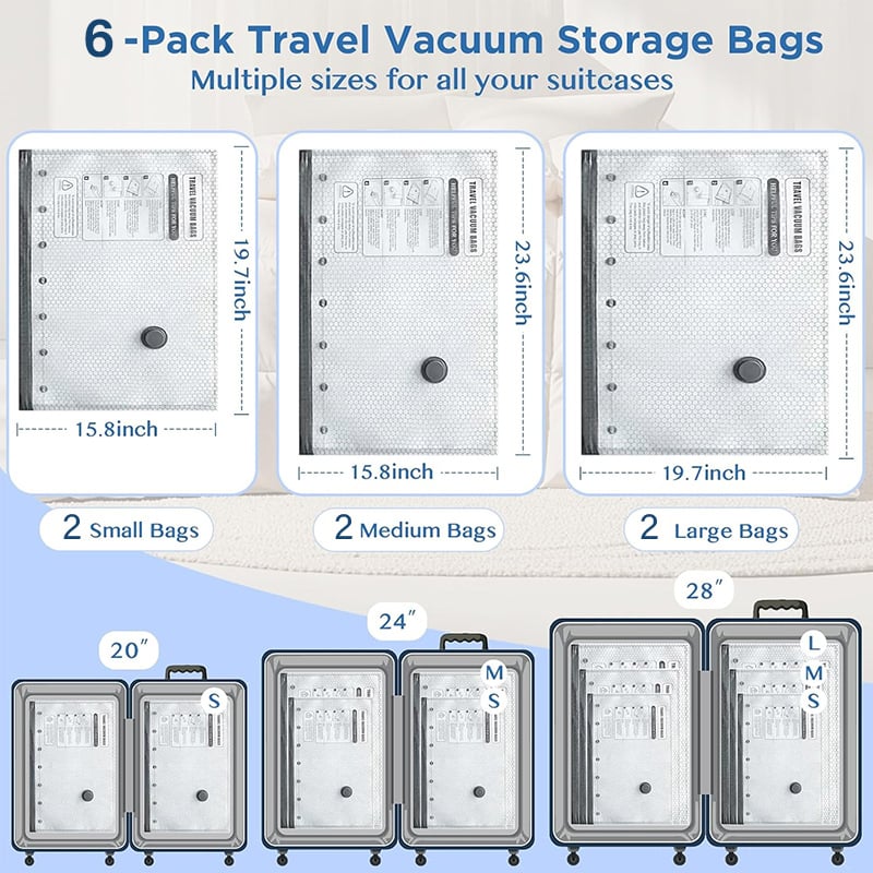 🔥 Last Day of Discounts — Cordless Travel Vacuum Storage Bag Set
