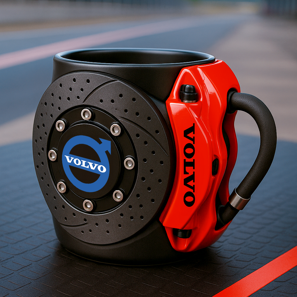 🏎️the coolest brake caliper mug with a car logos