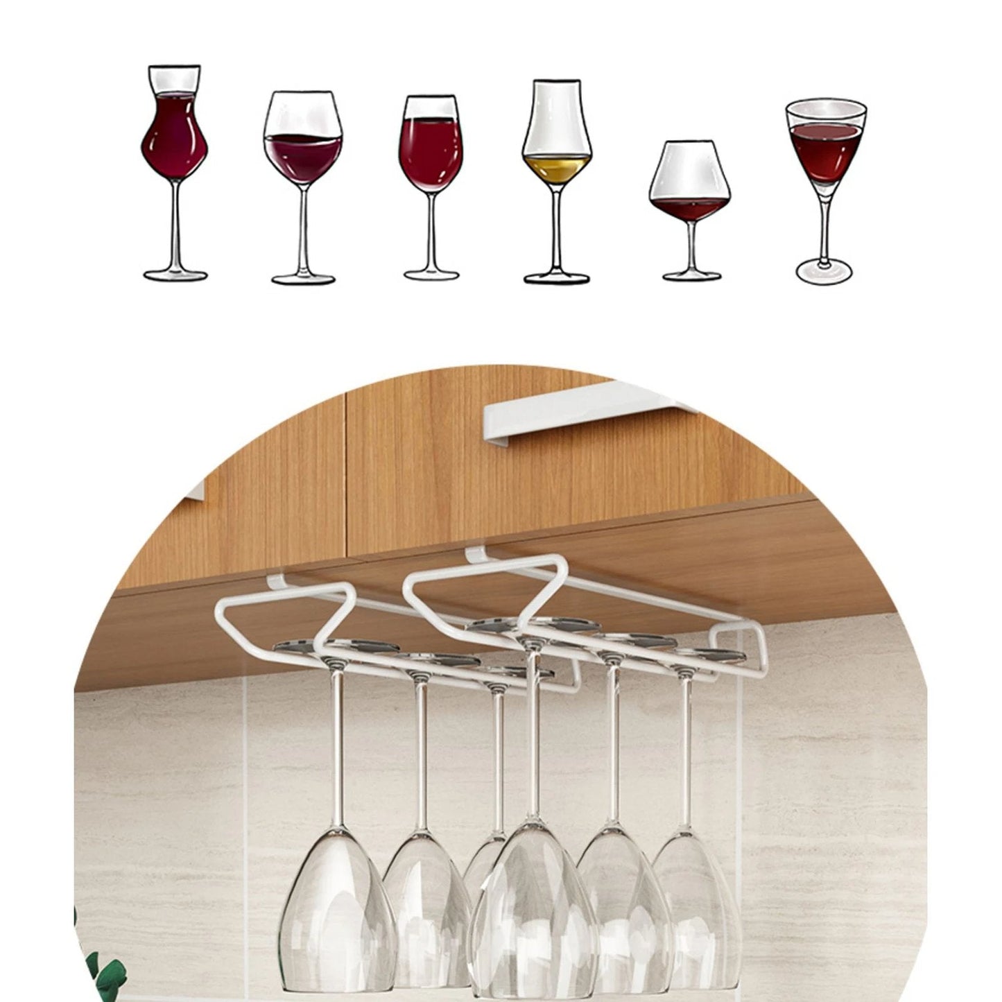 🍷Cabinet Wine Glass Rack