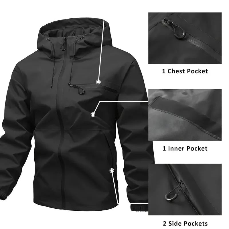 ⛰️3-in-1 Waterproof Men's Jacket – Rain, Wind & Cold, All Covered