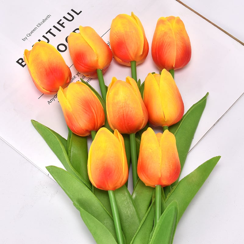 UV Resistant Lifelike Artificial Tulips Flowers