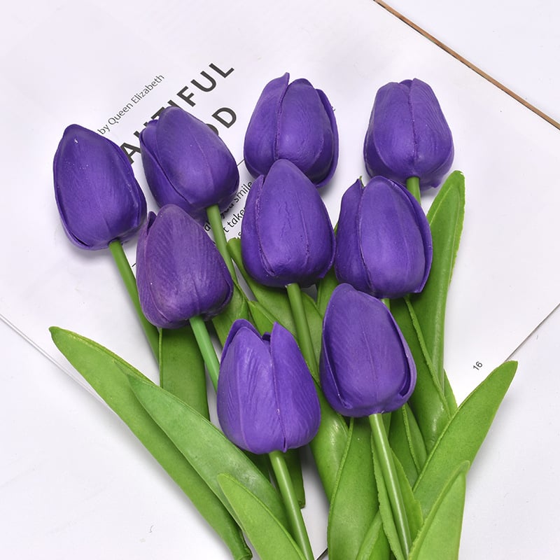 UV Resistant Lifelike Artificial Tulips Flowers